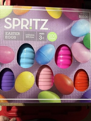 NEW Spritz Easter Eggs 200 Count Refillable Plastic BPA Free Mixed