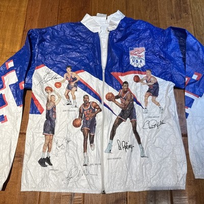 Vintage Tyvek Windbreaker KELLOGGS USA Olympic Dream Team 1992