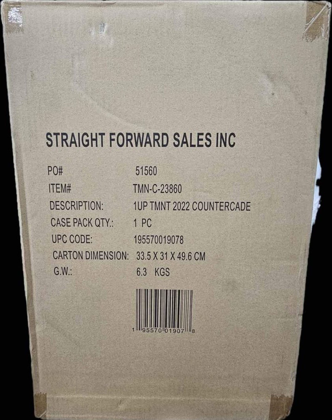 Arcade1Up Teenage Mutant Ninja Turtles Countercade, 15.75"H x 12"W x 9.5"L, New