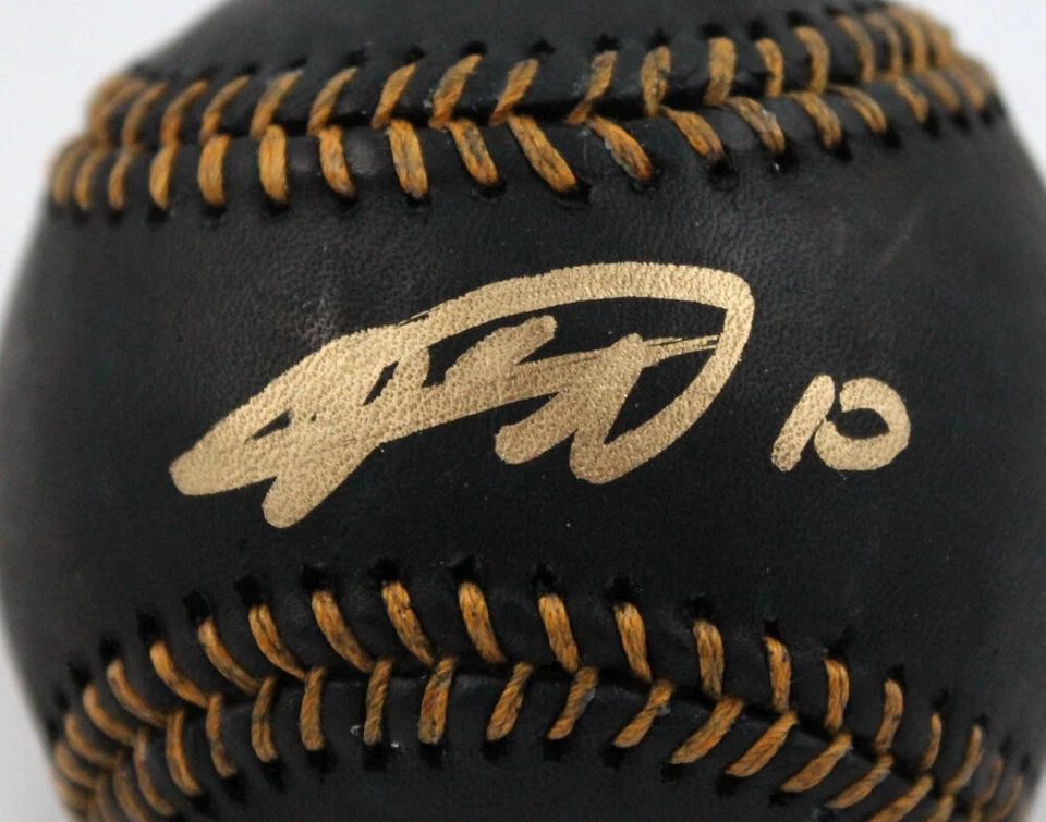 Yuli Gurriel Autographed Rawlings Black OML Baseball-JSA W *Gold - Image 2 of 4