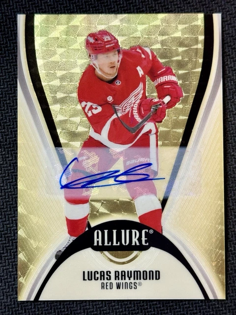 2025-26 Upper Deck Allure Golden Treasures Auto 1/1 Lucas Raymond #70 Red Wings