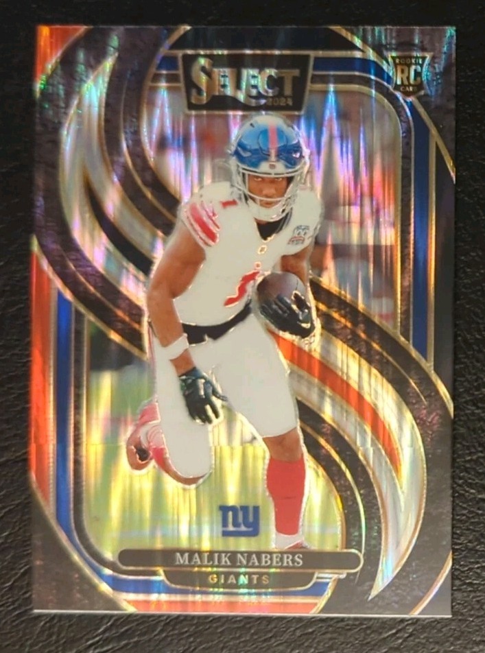 2024 Panini Select Malik Nabers RC Premier Black & Red Shock Prizm #116