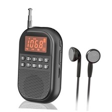 Portable Radio AM FM Bluetooth: Pocket Radio Rechargeable 1100mAh, FM AM World