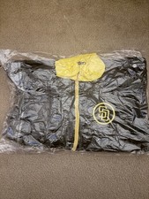 San Diego Padres LARGE Lightweight Full Zip Puffer Vest Brown Yellow Logo promo