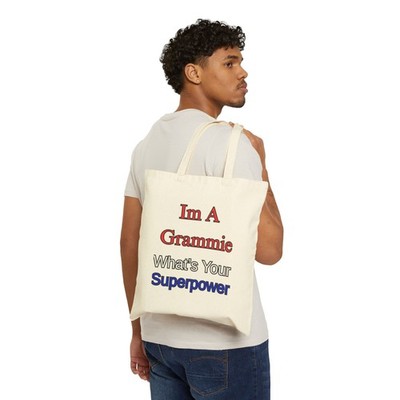 I'm A Grammie What's Your Superpower Tote Bag Mom Humor Canvas Tote SI24
