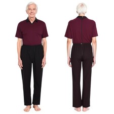 Unisex Rompers Dementia Sleepwear Nightwear Jumpsuit Pants Lapel Patient Back