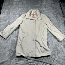 Kashmiracle by Wellington Made in USA Ivory Cream Pea Coat Jacket