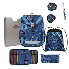 DerDieDas Schulranzen Ergoflex Light Set Dark Dragon 5tlg. D845100119600 blau
