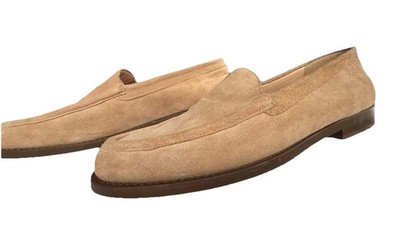 J Crew Tan Camel Suede Loafers Women 8 Quiet Luxury Preppy Classic Great Cond.