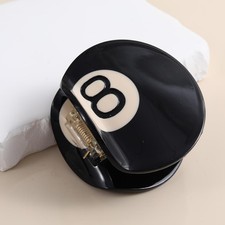 Black 8 Ball Hair Claw Clip for Women Billiard Pool Ball Hair Accessory