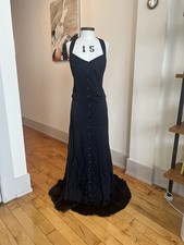 Navy Blue Silk Floor Length Halter Marc Jacobs Dress