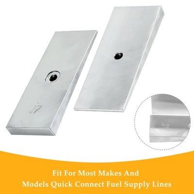 2PCS 2'' Wide 4°Degree Steel Leaf Spring Degree Shims Silver
