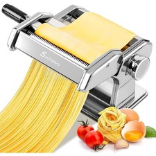 Nudelmaschine Pasta Maker Aluminium 9 Einstellungen Schneidwerk manuell Lasagne
