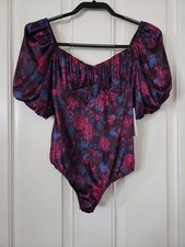 For Love And Lemons Pixie Tinsel Floral Bodysuit Women's Medium