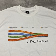 vintage MICROSOFT 2007 Unified Communications Launch t shirt XL y2k tech techie