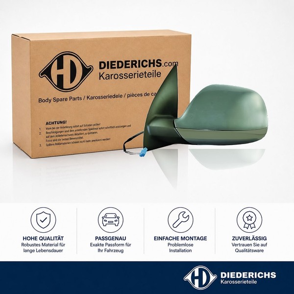 Aussenspiegel Rechts Diederichs 2276124 FÜR VW Seitenspiegel RÜCkspiegel Aussen-image