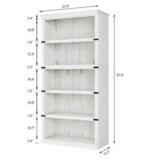 3/5 Tier Bookcase Book Shelf Storage Open Display Bookshelves Wood Furniture🔥