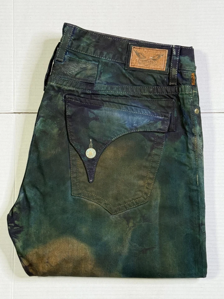 Nuevo Jean Robin’s Para Hombre Talla 40 Estilo #D5696-LF SOLAPA LARGA Verde Bosque Camuflaje  Foto 2 de 4