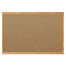 Quartet S773 25 Cork Surface Bulletin Board 3x2 Oak Frame