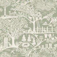 Belgravia Homegrown Garten Tapete Botanische BäUme BläTter GrüN 780