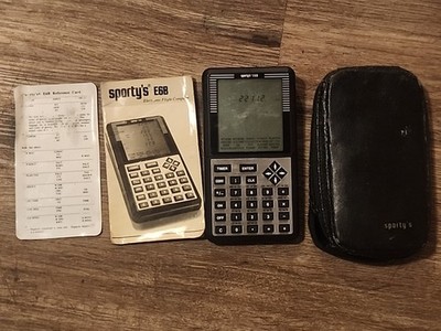 Sporty's E6B Electronic Flight Computer with Case Manual