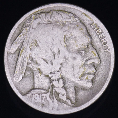 1917-D Buffalo Nickel Denver Good Indian Head Bison 75% Copper