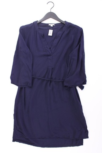 ✅ Esprit Midikleid Classic Kleid für Damen Gr. 38, M mit Gürtel 3/4 Ärmel blau ✅
