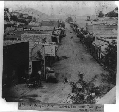 Photo:Washington Street, Sonora, Tuolomne County from the City Hotel