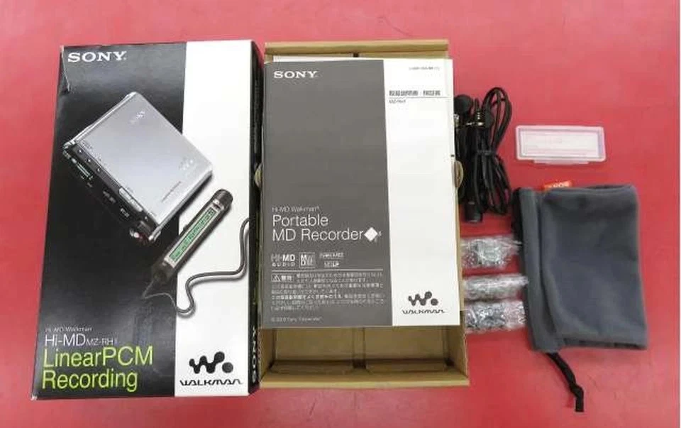 【ジャンク】SONY WALKMAN MZ-RH1 ポータブルMDレコーダー ポータブル MD プレーヤー SONY Hi-MD MZ-RH1-B ブラック MD