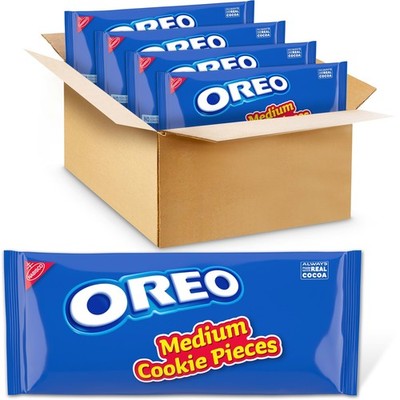 Oreo Chocolate Sandwich Cookies Medium Cookie Pieces 4-2.5 Lb Bags