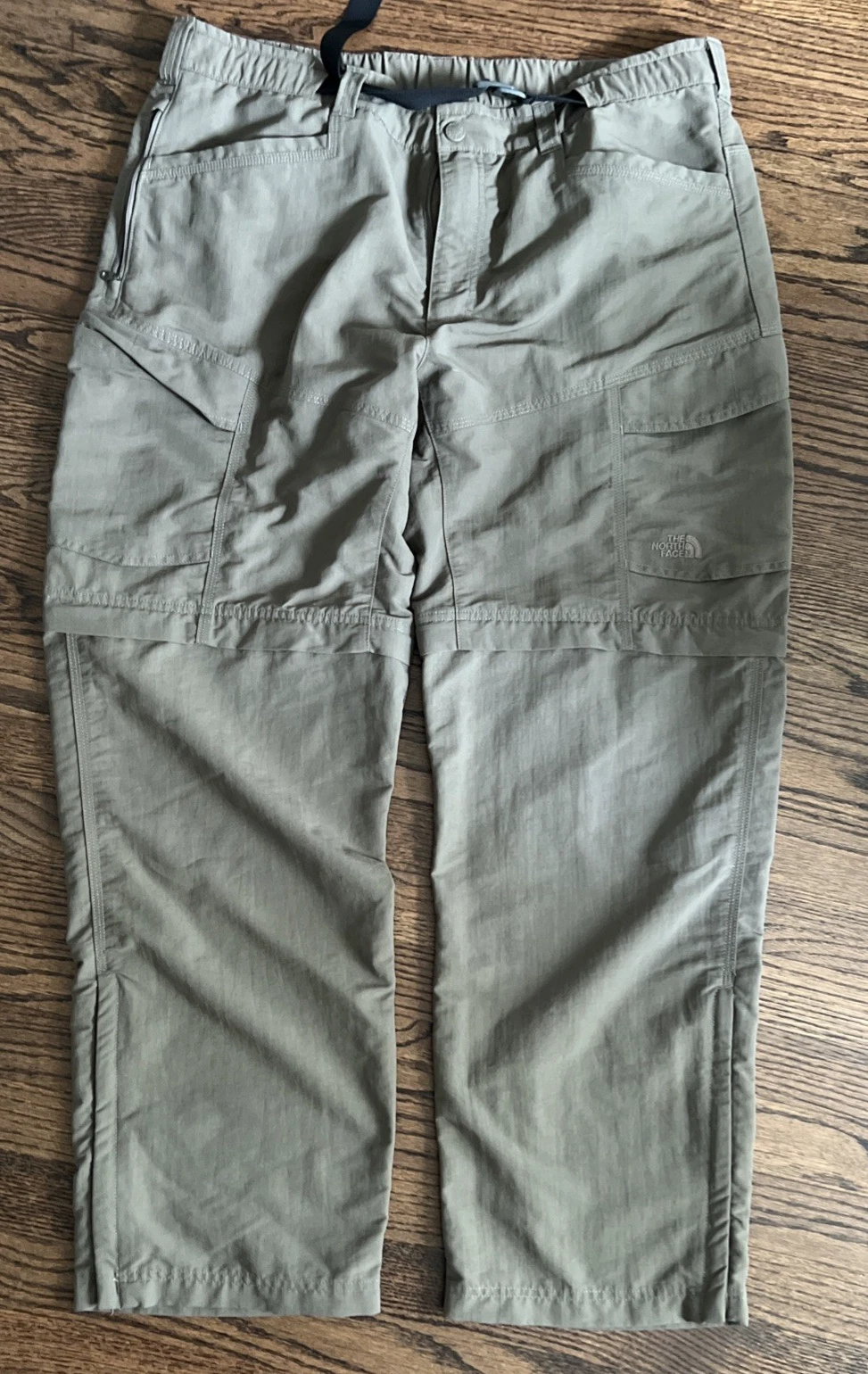 The North Face Pants Mens Extra Large XL Convertible Cargo Belted Outdoor Hiking