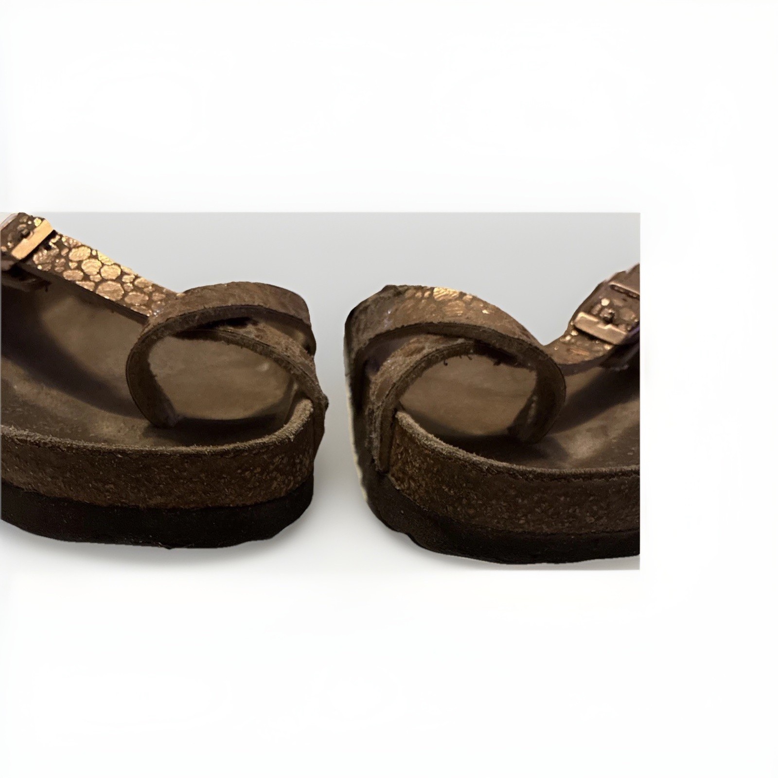 Birkenstock Mayari Copper Metallic Python Strap C… - image 6