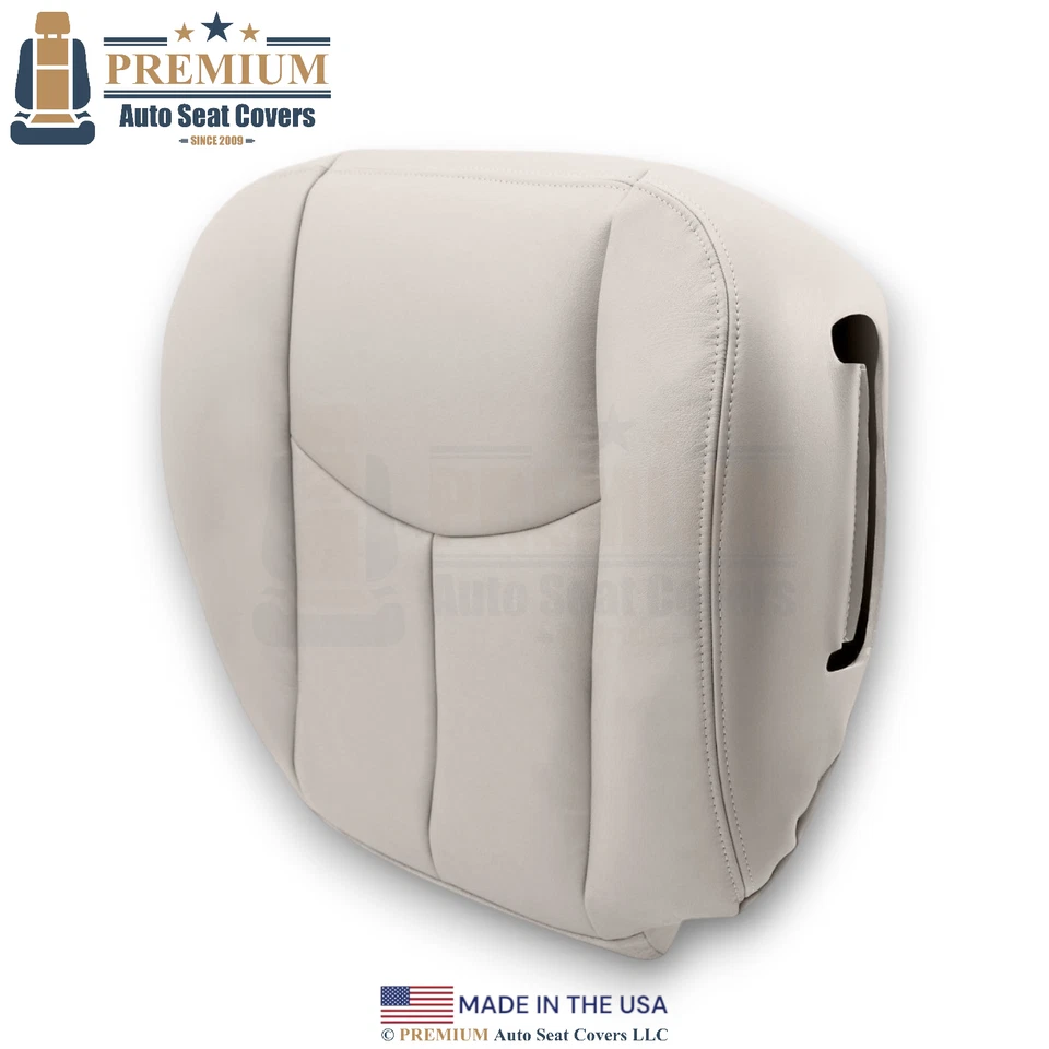 Cubierta de asiento lateral del pasajero neutra de cuero genuino para Chevrolet Tahoe 2003-2006 Foto 4 de 4