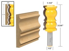 2-1/4" Colonial Crown Molding Router Bit - 1/2" Shank - Yonico 16148