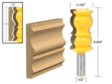 2-1/4" Colonial Crown Molding Router Bit - 1/2" Shank - Yonico 16148
