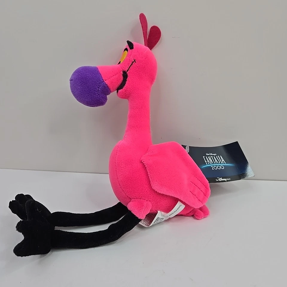 Vintage Disney Fantasia Baby Whale Pink Flamingo Bean Bag Plush 8.5” NWT - Image 3 of 4