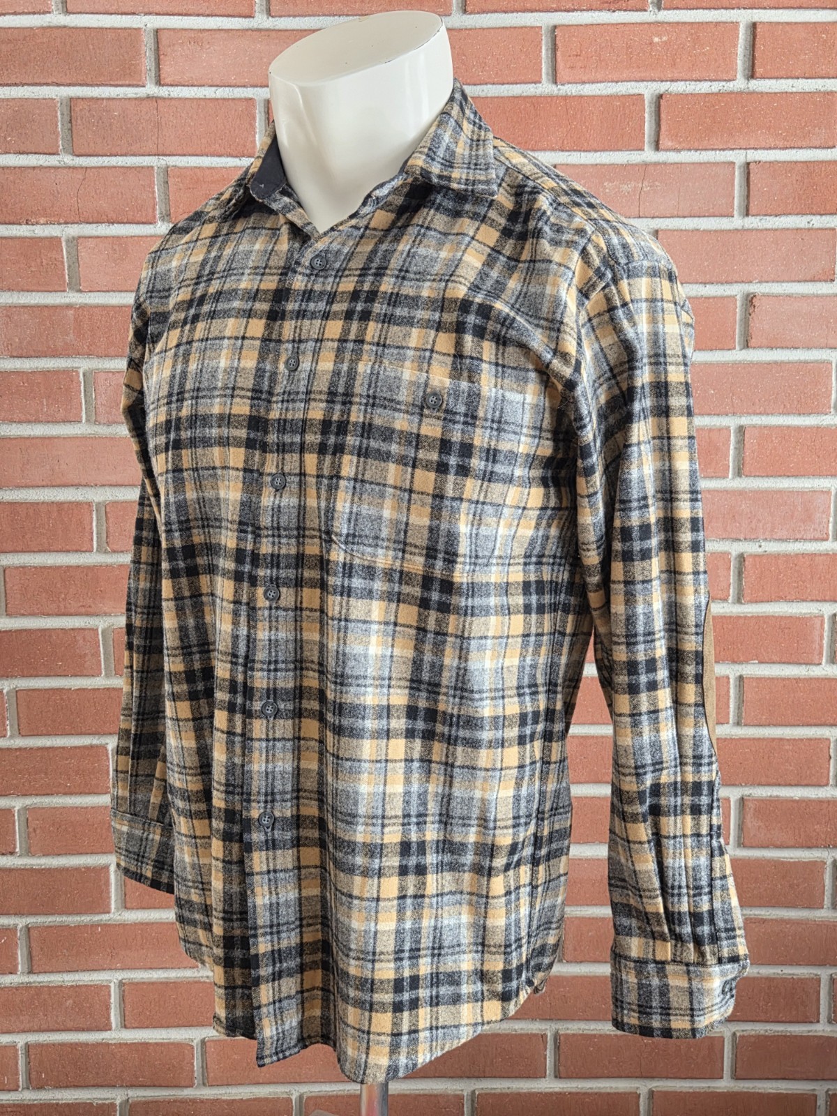 "Current" Pendleton Trail Plaid Wool Flannel Mens… - image 1