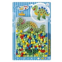 Hama Perlen 8909 Set Dinosaurier Mit Ca. 250 Bunten Maxi BüGelperlen Mit Durchme
