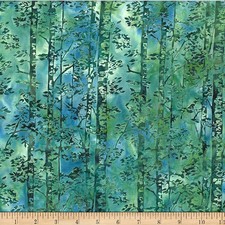 HOFFMAN - Woodland Batiks by McKenna Ryan - Birch Trees - Chamomile - K75318-