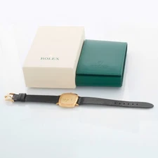 Rolex Cellini Ref 4084 Men's 18k Yellow Gold Watch 18k Rolex Buckle & Rolex Box