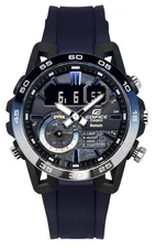 Casio Edifice Black Dial Resin Strap Quartz Sports 100M Men's Watch ECB-40NP-1A