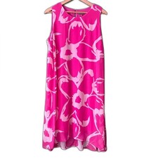 Vince Camuto Hot Pink Floral Hi Low Hem Shift Dress Sz 1X