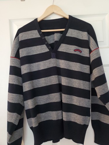 Paul Shark Pullover Herren Blau Creme V-Ausschnitt Preppy Yachting Italy Strick XL Wolle - Bild 2 von 8