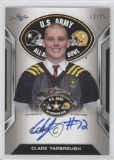 2016 Leaf US Army All-American Bowl Tour Silver 12/25 Clark Yarbrough Auto ni4