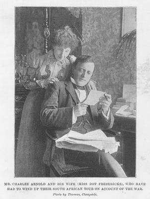 Charles Arnold & Dot Fredericks South Africa Tour Cancelled Antique Print 1899