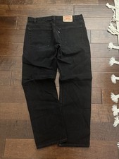 VTG 90s 38x32 Levi  s 505 Made In USA Black Denim Cotton Jeans