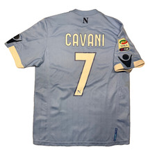 maglia calcio vintage Napoli Cavani home 2009 2010 shirt Jersey Macron M Lete