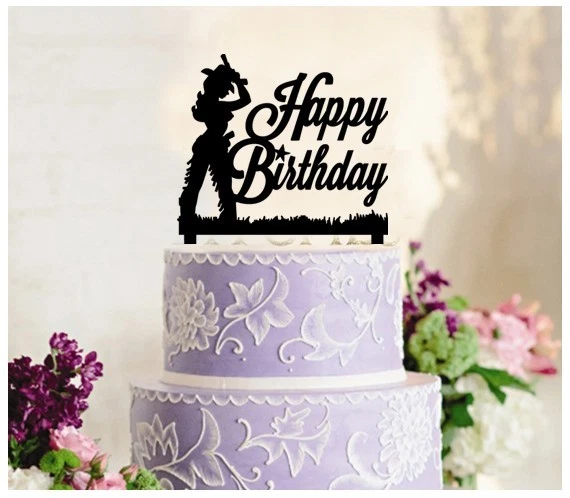 24 Decorazioni Per Torta Buon Compleanno - Topper In Oro E Nero Per Cupcake Con Stuzzicadenti - 5