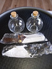 2 PCs Patelai Cork Potion Bottles Cosplay  Black, Brown New In Box
