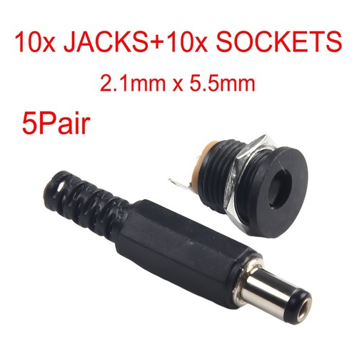 Usage 5 Pair Female Socket Panel Mount DC 12V Power Connectors for Electronics - Picture 11 of 12